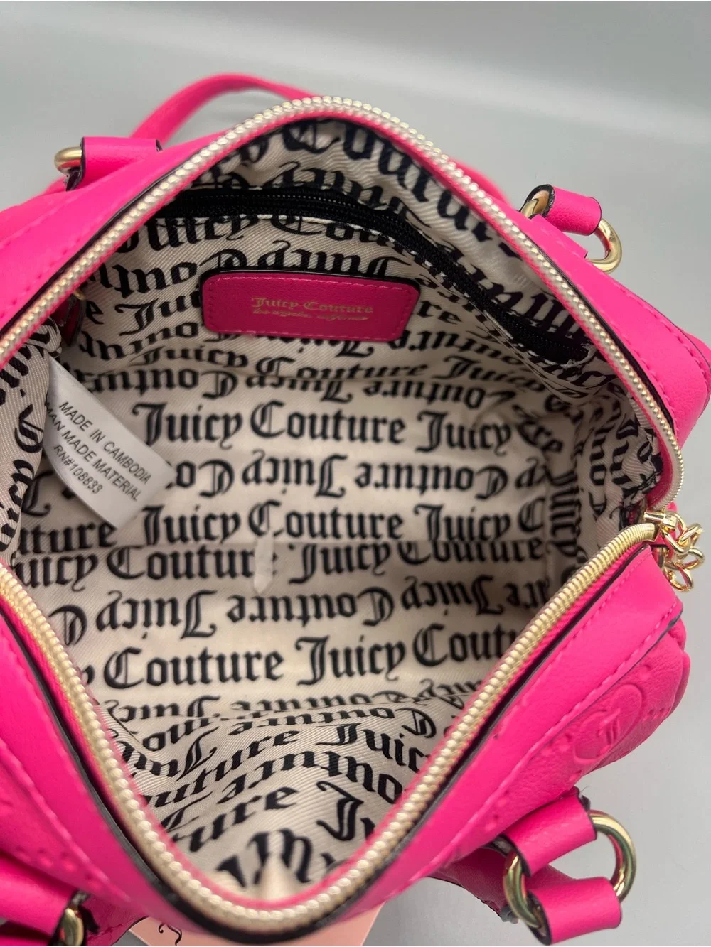 Juicy couture semi charmed satchel crossbody purse